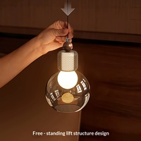 Lámpara de Techo de Vidrio Estilo Nórdico, Lujo Ligero, Postmoderna, Simple, de Hierro, LED, 220V, para Entrada, Balcón, Pasillo, Estilo Americano