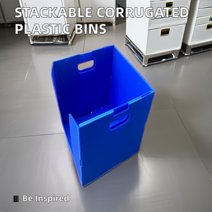 Bacs de rangement en plastique PP ondulé recyclables et empilables pour usage industriel avec logo personnalisé, modèle LB-bins de LOBIS pour sous-vêtements et chaussettes - Product Image 5