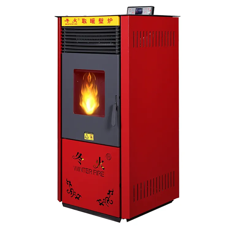 Fan pellet stove insert biomass boiler fireplace 7 kW pellet stove bukit gasification wood pellet stoves