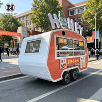 Chariot à hamburgers mobile prêt à l'emploi, remorque à smoothies en acier inoxydable, camion de tacos commercial
