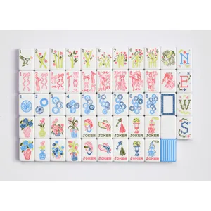 Tuiles de Mahjong en Acrylique Miss Darling, 160 pièces, Ensemble Portable Moderne et Élégant pour le Divertissement des Adultes, Cadeaux - Product Image 4