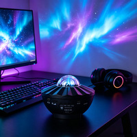 Projecteur LED UFO Star Aurora en ABS, Lampe de Projection Galaxie DIY USB avec Télécommande pour Décoration Chambre et Fêtes