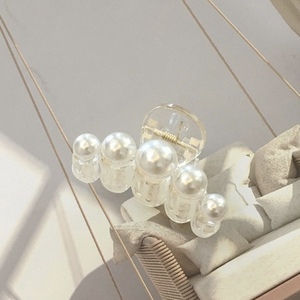 Simple élégant bijoux <span class=keywords><strong>perle</strong></span> pinces à cheveux clair Transparent <span class=keywords><strong>perle</strong></span> griffe pinces <span class=keywords><strong>pour</strong></span> femmes filles dames couleur - Product Image 3
