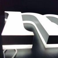 YIJIAO Lettres et enseignes en acrylique LED populaires, éclairées par l'avant et par l'arrière, pour enseignes de magasin