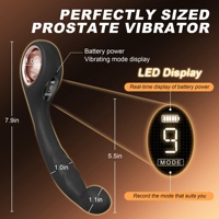 Vibrateur de massage prostatique, Godemiché anal, Vibrateur point G avec anneau de maintien, Plug anal, Stimulateur de doigt incurvé et fin, Jouets sexuels pour gays