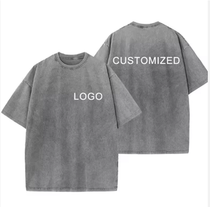 T-shirt en coton surdimensionné personnalisé pour homme, manches courtes, col rond, imprimé lettres, coupe décontractée, respirant, tricoté, écoresponsable - Product Image 2