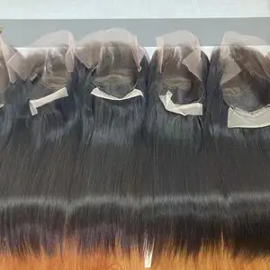 Fábrica al por mayor 13x6 13x4 HD peluca frontal de encaje prearrancada línea de cabello natural cutícula alineada pelucas de cabello humano virgen crudo