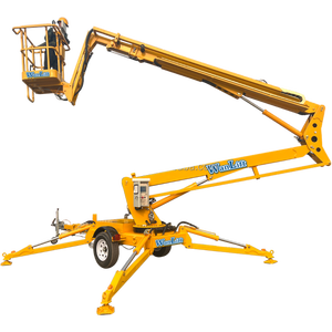 50ft 16m <span class=keywords><strong>Boom</strong></span> <span class=keywords><strong>LIft</strong></span> Aérienne Seau Électrique Homme Ascenseur Remorquage Derrière Remorque Monté Articulé Cherry Picker pour L'utilisation du Bâtiment - Product Image 4