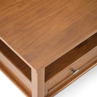 DU'S Moderner Couchtisch aus Massivholz mit Schublade für das Wohnzimmer