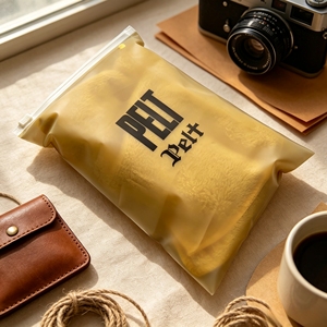 Wholesale Custom Logo Sage Grey Matte PE Zipper Bags For Fashion Brand Swimwear Outfit Packaging Bags - Product Image 1