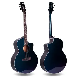 Bullfighter K6 Chameleon Guitare acoustique professionnelle de 41 pouces avec finition brillante solide et touche - Product Image 1