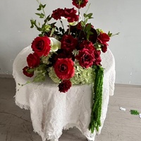 Fleur artificielle Calla Lily à toucher naturel pour allée, rouge profond bordeaux, pour mariage, arrangement floral de pilier