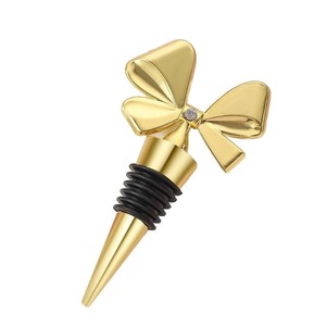 <b>Bow</b> Tie Wine Stopper Gold Silicone Bottle Seal Wedding <b>Gift</b> Party Favors - Product Image 5