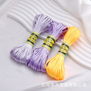 เชือกถักมือแบบจีนเกาหลี ยาว 20 เมตร อุปกรณ์ทำเครื่องประดับ DIY ขนาด 12 มม. หลากสี วัสดุงานฝีมือสำหรับทำสายคล้องโทรศัพท์ - Product Image 4