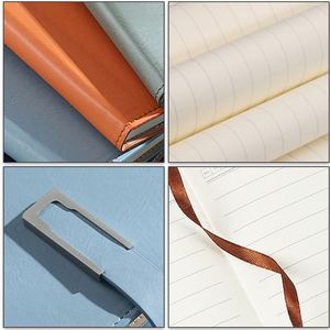 High Quality Premium Leather Eco-Friendly Luxury <b>Notebook</b> <b>Thick</b> Paper Daily Planner Built-in Pen Loop Customizable Business Gift - Product Image 3