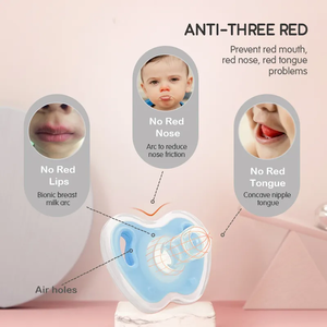 Sucette orthodontique réutilisable en silicone gris 100 % écologique pour bébé, jouet d'alimentation pour nouveau-né à débit <span class=keywords><strong>lent</strong></span>, sans BPA, motif personnalisé - Product Image 5