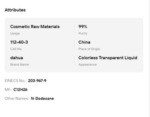 N-Dodecano de Alta Calidad CAS 112-40-3, Grado Cosmético 99%, Dodecano para Productos de Cuidado de la Piel y el Cabello - Product Image 6