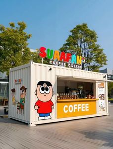ร้านกาแฟเคลื่อนที่แบบตู้คอนเทนเนอร์เหล็กหรูหราปรับแต่งได้ ขยายได้ สะดวกสบาย เคลื่อนย้ายได้ - Product Image 6