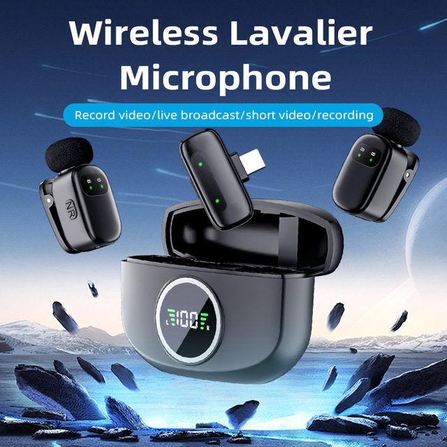 Factory Private Model K21 Mini Wireless Lavalier Microphone with Smart Noise Reduction for Live Streaming & Recording