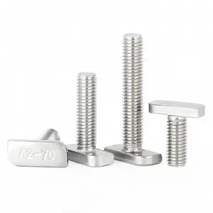 Factory Wholesale Durable Stainless Steel T Square Head Bolt Metric Round Head Square Neck Bolts