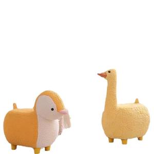 Tabouret en forme d'oiseau pour enfants, siège en peluche de dessin animé pour la décoration de la chambre des enfants, chaise durable remplie de mousse - Product Image 5