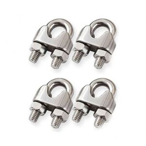 Oferta Especial: Abrazadera de Sujeción en U SS304/316 para Cables Metálicos, Grapas Forjadas y Fundidas, Juego de Abrazaderas de Cuerda para Uso Marino - Product Image 5