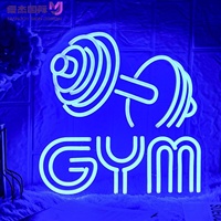 Enseigne néon LED Muscle Gym, forme personnalisable, options de fixation murale pour la maison/le bureau, éclairage de salle de sport, club de fitness, enseigne néon sportive