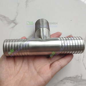 Acciaio inossidabile sanitario T tipo splitter 3 vie tubo sbavato connettore T ramo T tipo tubo barb adattatore tubi raccordi - Product Image 2