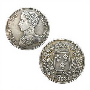 Pièces de monnaie commémoratives de style antique de <span class=keywords><strong>5</strong></span> francs <span class=keywords><strong>Henri</strong></span> V de France de 1831, cadeaux, décoration de la maison - Product Image 2