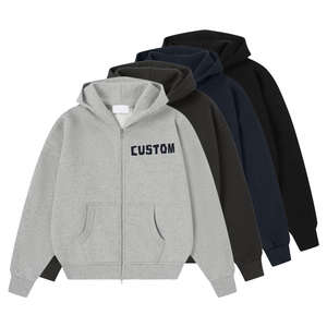 Sweat-shirts à capuche unisexes en polaire d'hiver avec logo personnalisé, broderie 3D, vente chaude, haute qualité, surdimensionnés, épaules tombantes, cordons colorés - Product Image 1