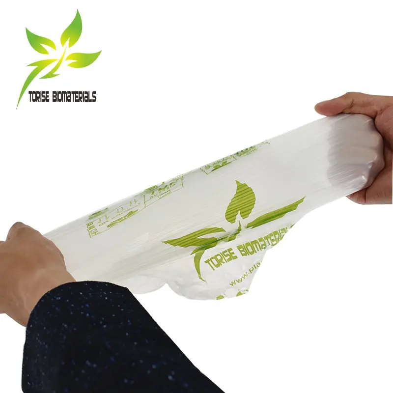 Sac de produits compostables biodégradables sans plastique Custom100 % pour sacs de fruits et légumes en rouleau