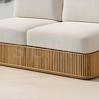 Ensemble de canapés modernes pour l'extérieur, chaise de loisirs, meubles de luxe en teck pour patio, balcon, jardin, imperméable et durable