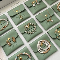 Emballage de luxe pour bijoux avec logo FSC, organiseur de bijoux, charms Pandorass, bijoux Swarovskis, pochette en cuir pour bijoux, pochettes pour bijoux