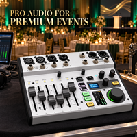 Console de mixage audio numérique Bluetooth AOFO FLOW8, 4 canaux, égaliseur 9 bandes, enregistreur intégré, console de mixage professionnelle en plastique pour scène