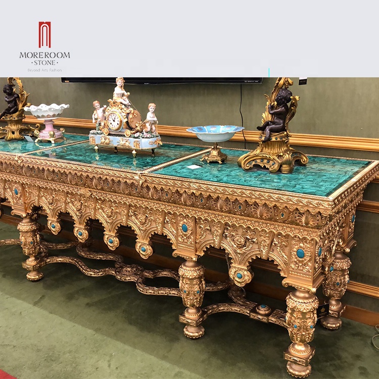 Custom Luxury Malachite Gemstone, Green Stone, Kitchen Countertops