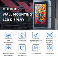 Pantalla LCD para Exteriores MWE, Resistente al Agua, Tótem Publicitario, 3000Nit de Alto Brillo, Montaje en Pared, para Centros Comerciales