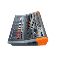 Console de mixage active professionnelle 12 canaux avec amplificateur intégré 600W, son surround, égaliseur 9 bandes, construction métallique