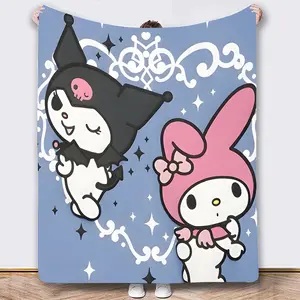 Wholesale custom cartoon anime Halloween Horror Character flannel fleece blanket HD Printed Flannel Blanket Anti-Pilling Blanket