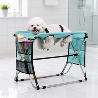 Kit de support de hamac portable pour toilettage canin, table de toilettage pliable pour animaux de compagnie, pour la coupe de poils et le coupe-ongles des chiens et chats de petite et moyenne taille