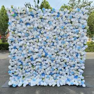 SW fleurs artificielles panneau mural tissu <span class=keywords><strong>bordeaux</strong></span> toile <span class=keywords><strong>de</strong></span> fond fleur 3d rose mur rollup vin rouge 8*8 fleur mur pour la décoration <span class=keywords><strong>de</strong></span> mariage - Product Image 4