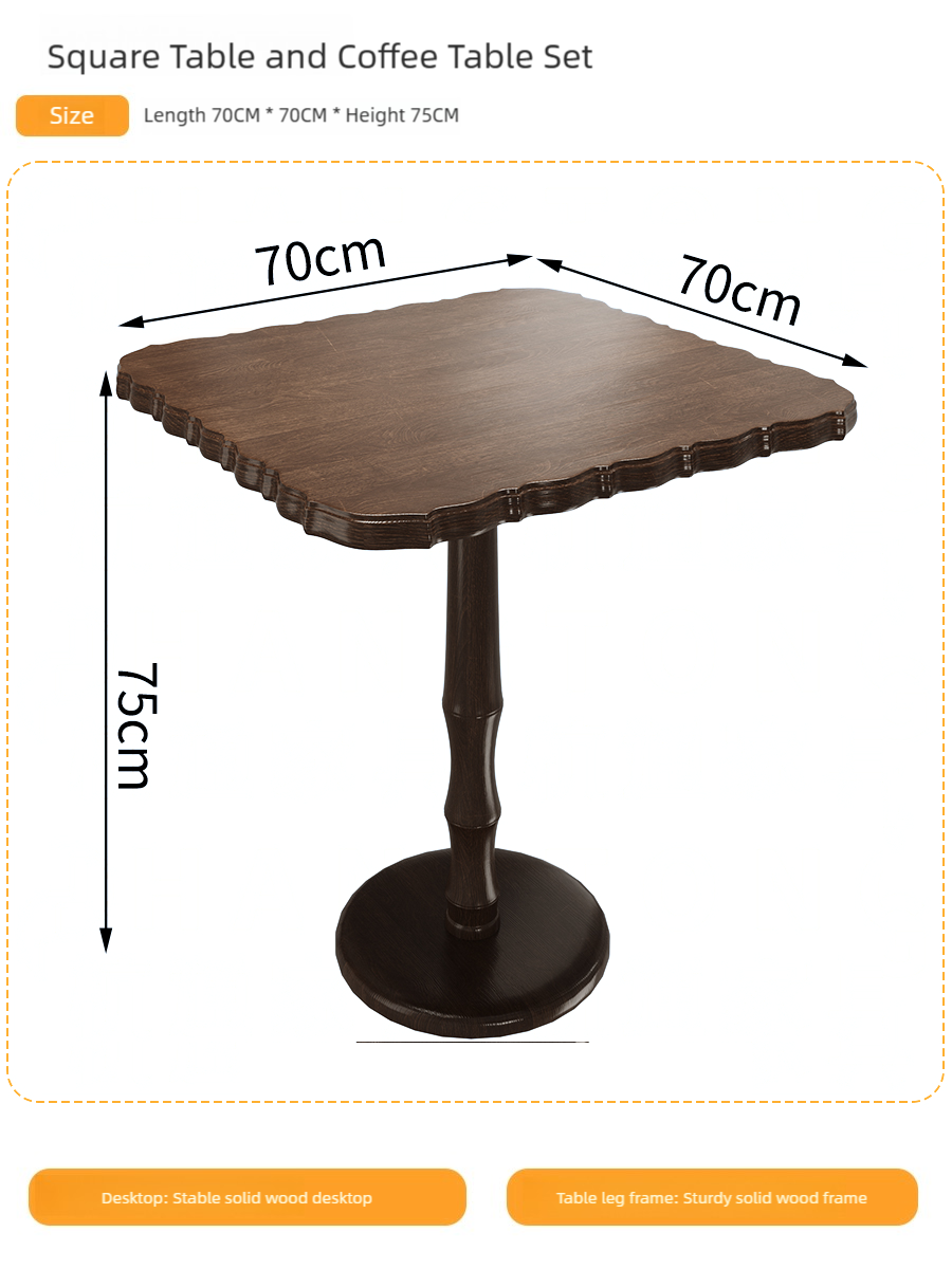 Mesa cuadrada de 70cm