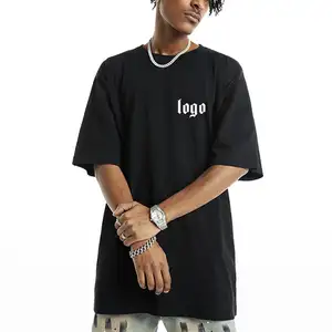 Custom Brief Logo Hip Hop Streetwear Grafische T-shirt Print 100% Katoen Street Wear T-shirt Mannen T-shirt