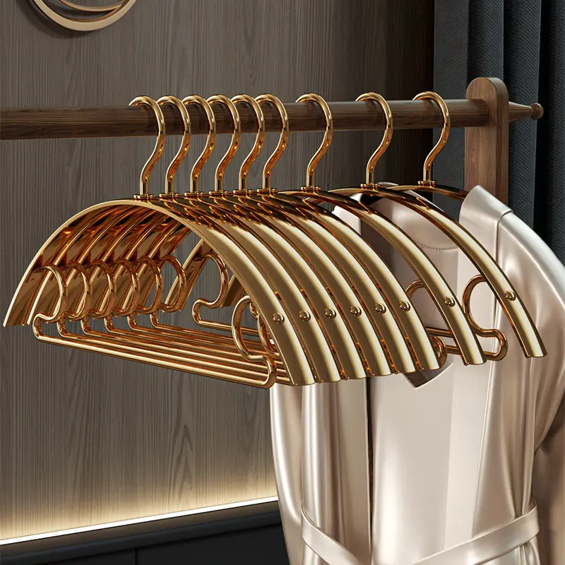 Wholesale Metal Hangers Clothes Anti-Rust Solid Coat Gold Hanger Clothes Luxury Hangers