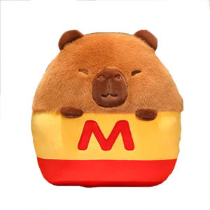 Capybara ตุ๊กตายัดนุ่นรูปสัตว์สไตล์เฟรนช์ฟรายส์ตุ๊กตาตุ๊กตาน่ารักสำหรับเด็กวันเกิดวันคริสต์มาสเล็บของขวัญซักได้ - Product Image 5