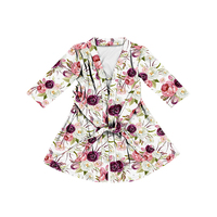2024 nouvelles robes de coton élégantes femmes pyjamas floraux longue robe femmes Sexy femmes robes de nuit robe Midi confortable nuisette OEM ODM