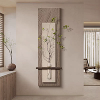 Décoration murale LED moderne et minimaliste avec plantes vertes pour entrée, design actuel, pour salon