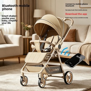 <span class=keywords><strong>Passeggino</strong></span> per Neonati con Posizioni Reclinabili, Culla Elettrica Oscillante, Leggero e Pieghevole, Bidirezionale, per Neonati e Bambini, in Metallo - Product Image 2