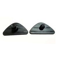 Étiquette de sécurité antivol portable en ABS, forme triangulaire classique, avec broche dissimulée, pour vêtements et accessoires, en stock, avec moule personnalisé