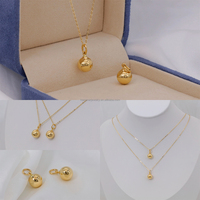 Pendentif en or AU750 de mode de luxe collier boule en or massif 18 carats pendentif à breloque de style mignon pour cadeau