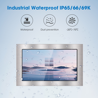 Moniteur tactile LCD extérieur Full HD 1080p de 17, 19, 21 pouces avec boîtier en acier inoxydable, luminosité élevée de 1000 nits, étanche IP67, pour usage professionnel